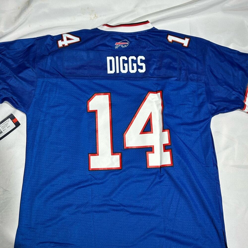 Buffalo Bills Jersey Mens XL Blue NFL Football Stefon Diggs #14‎